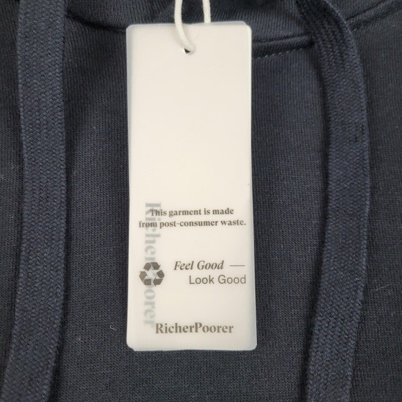 Richer Poorer Hoodie Mens 2XL Black Afterpay Pullover Recycled Cotton Sweatshirt - Picture 1 of 2